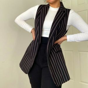 Striped Long Vest